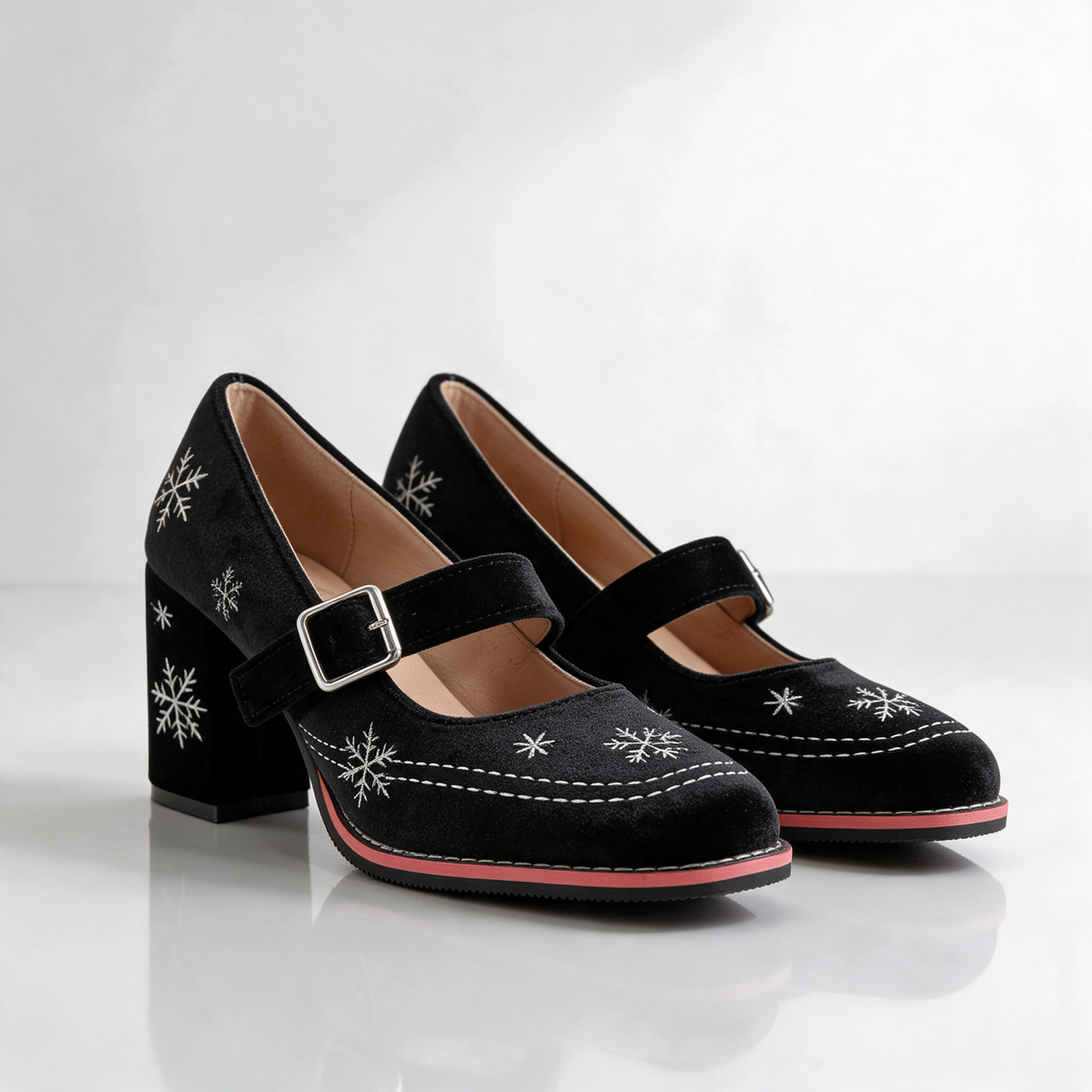 Claire Velvet Mary Janes