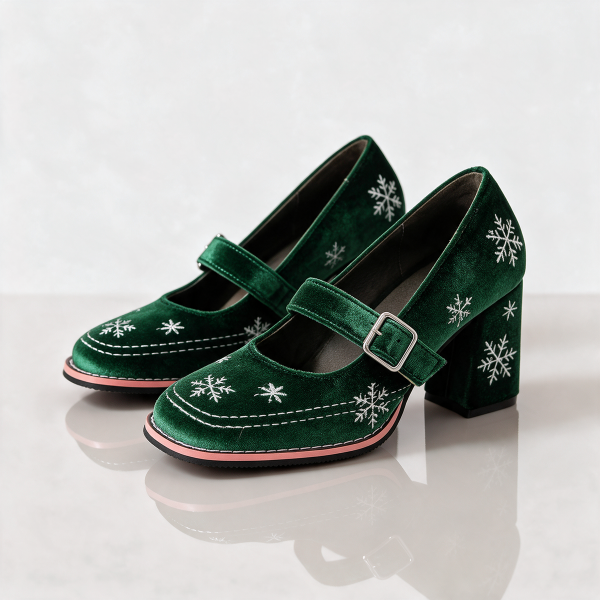 Claire Velvet Mary Janes