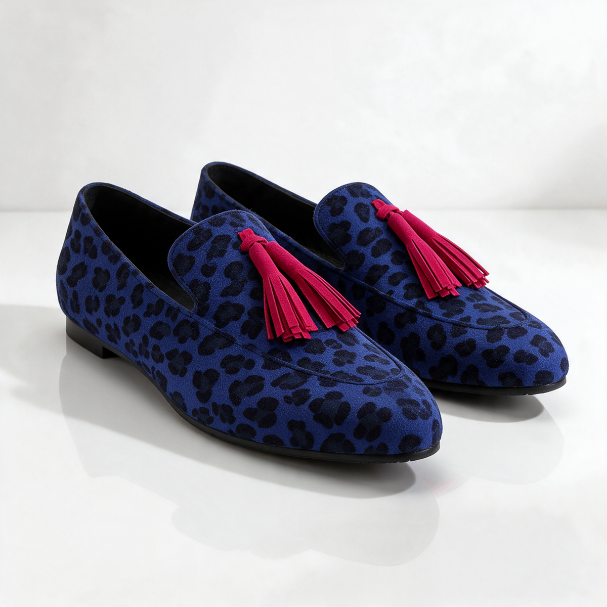 Samantha Leopard Tassel Loafers