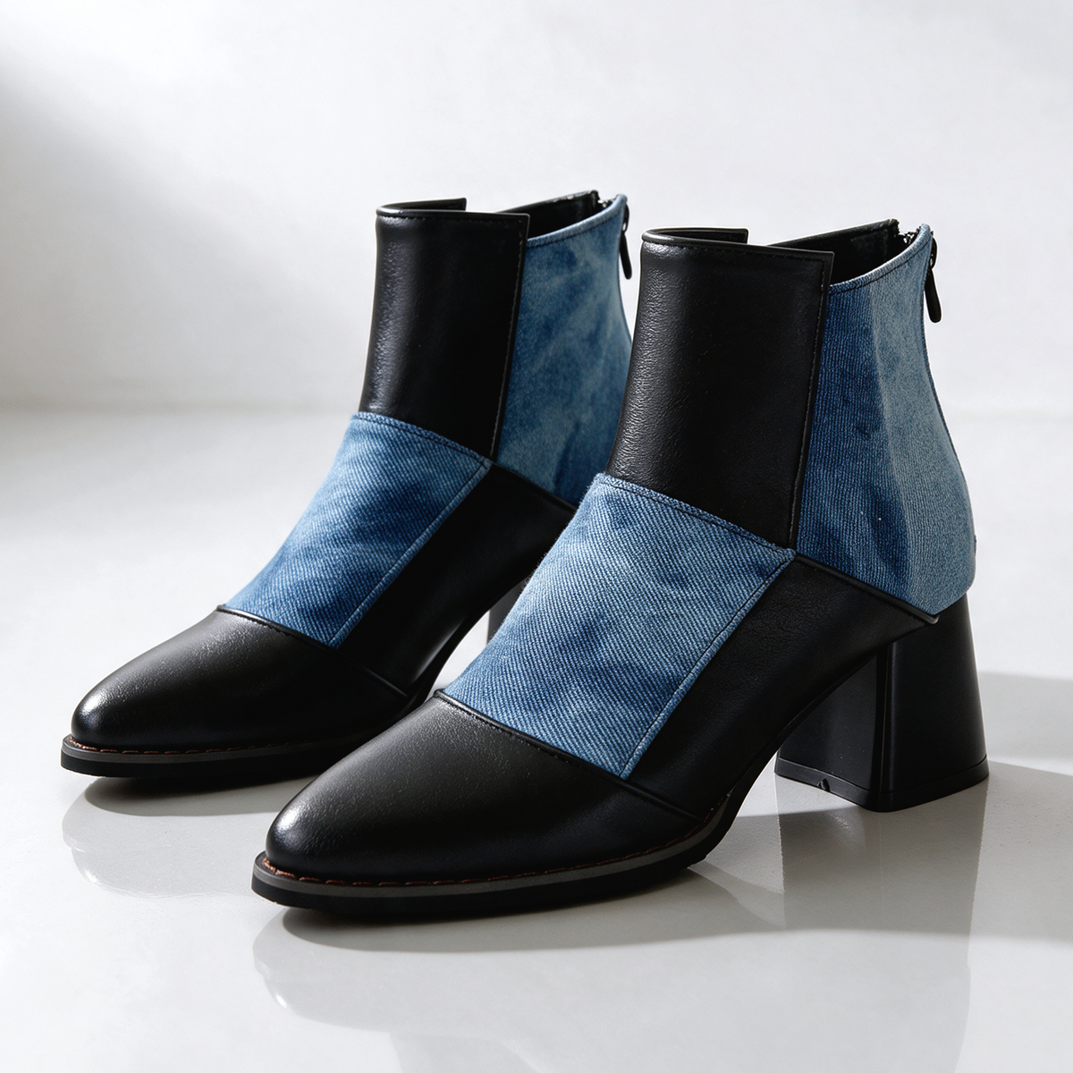 Joanne Patchwork Ankle Boots