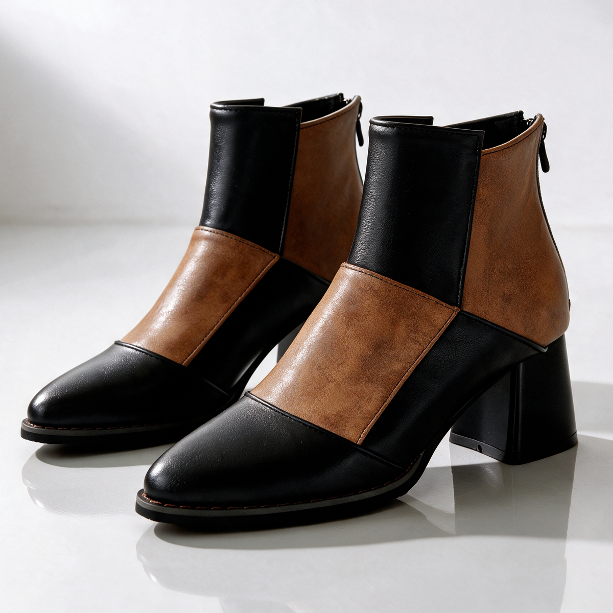 Joanne Patchwork Ankle Boots