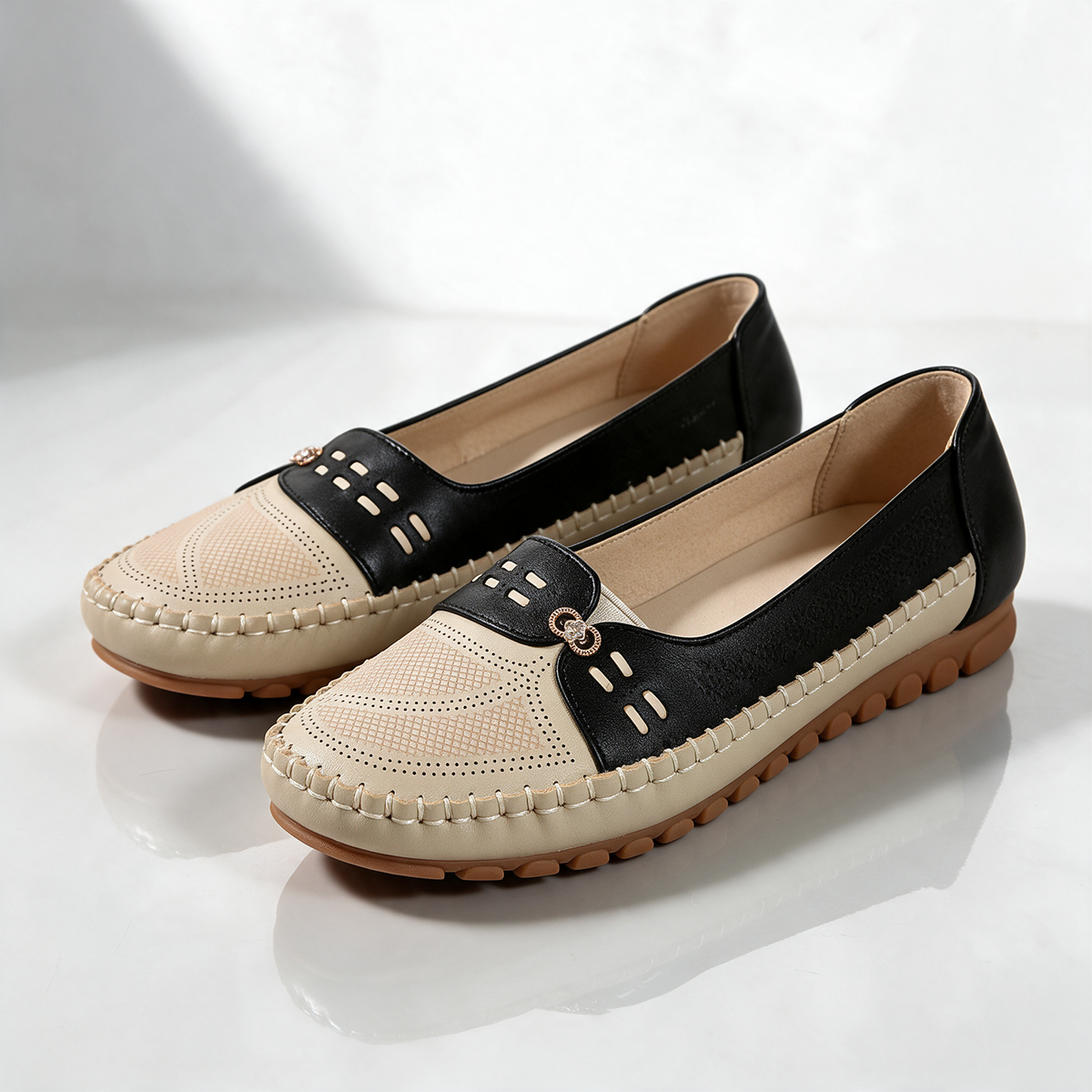 Carmella Two-Tone Slip-On Flats