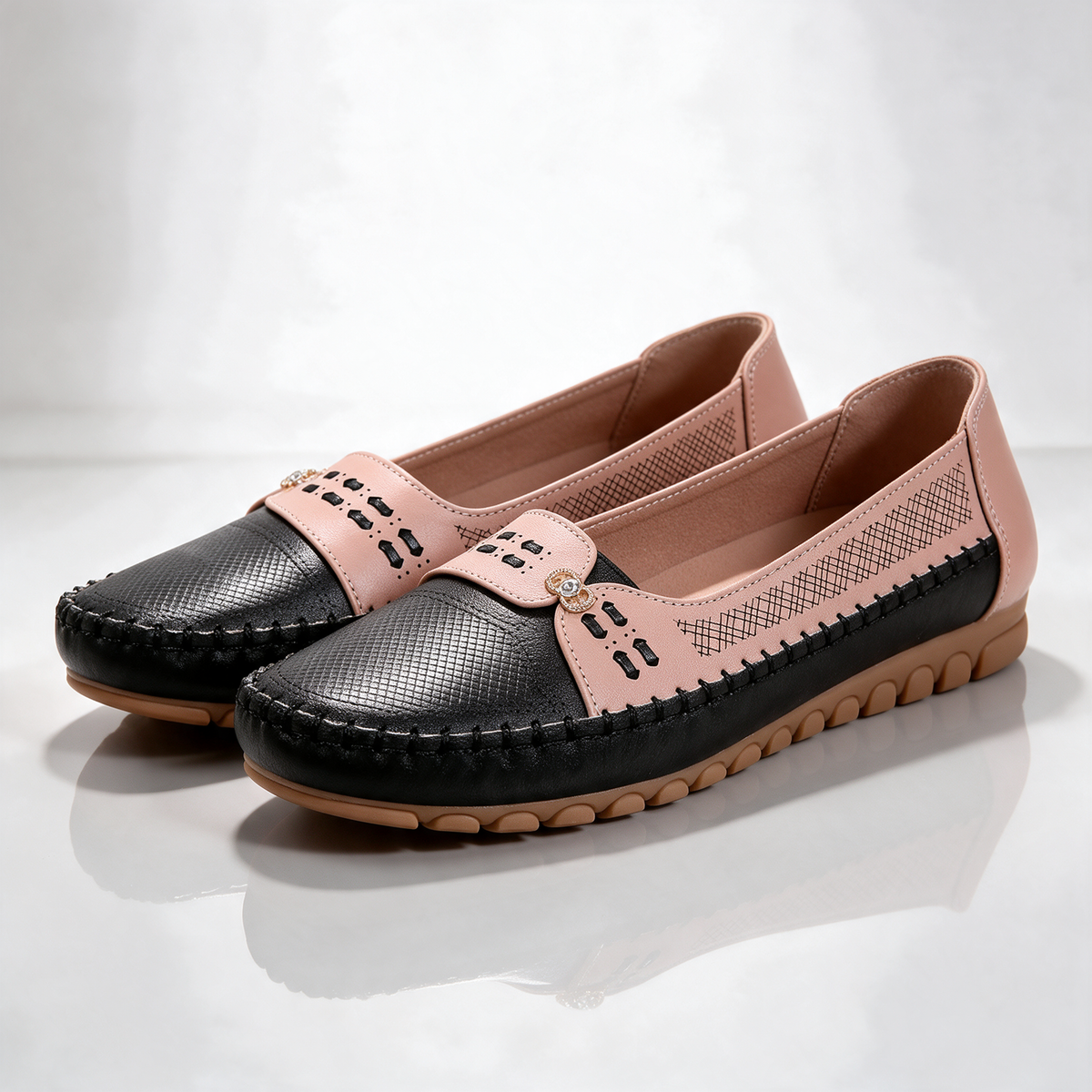 Carmella Two-Tone Slip-On Flats