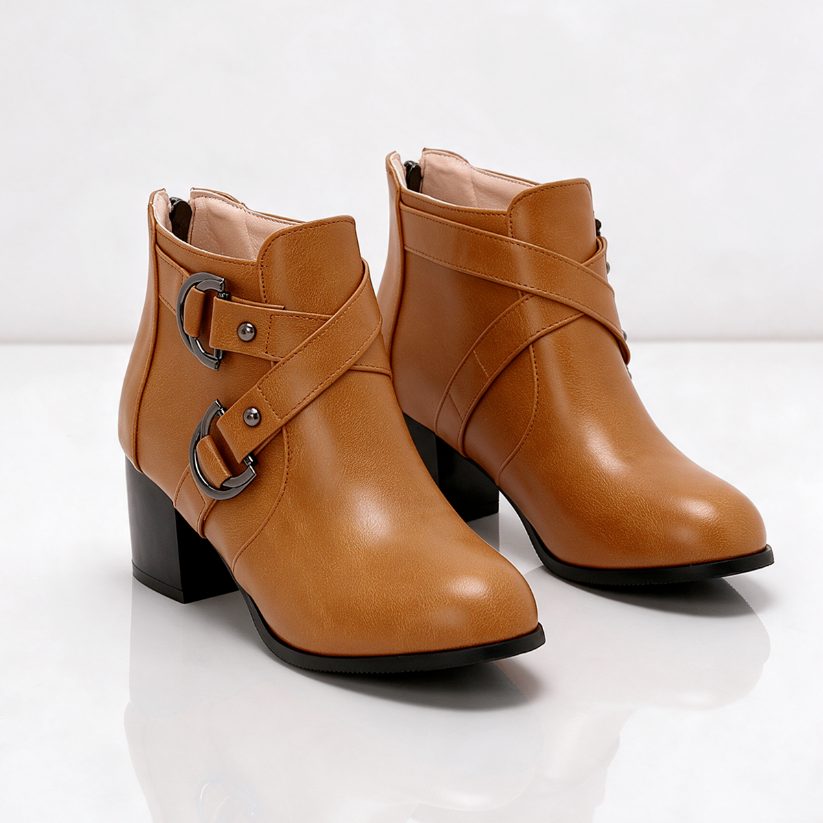Kenzie Cross-Strap Boots