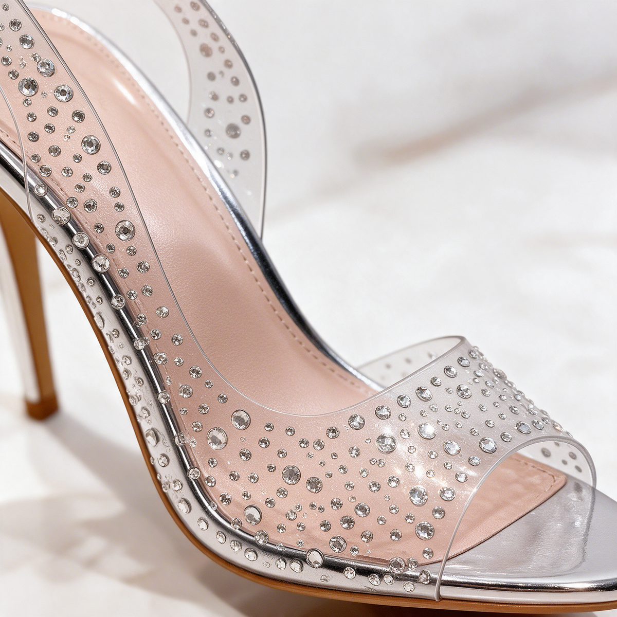 Vivian Crystal Slingback Heels