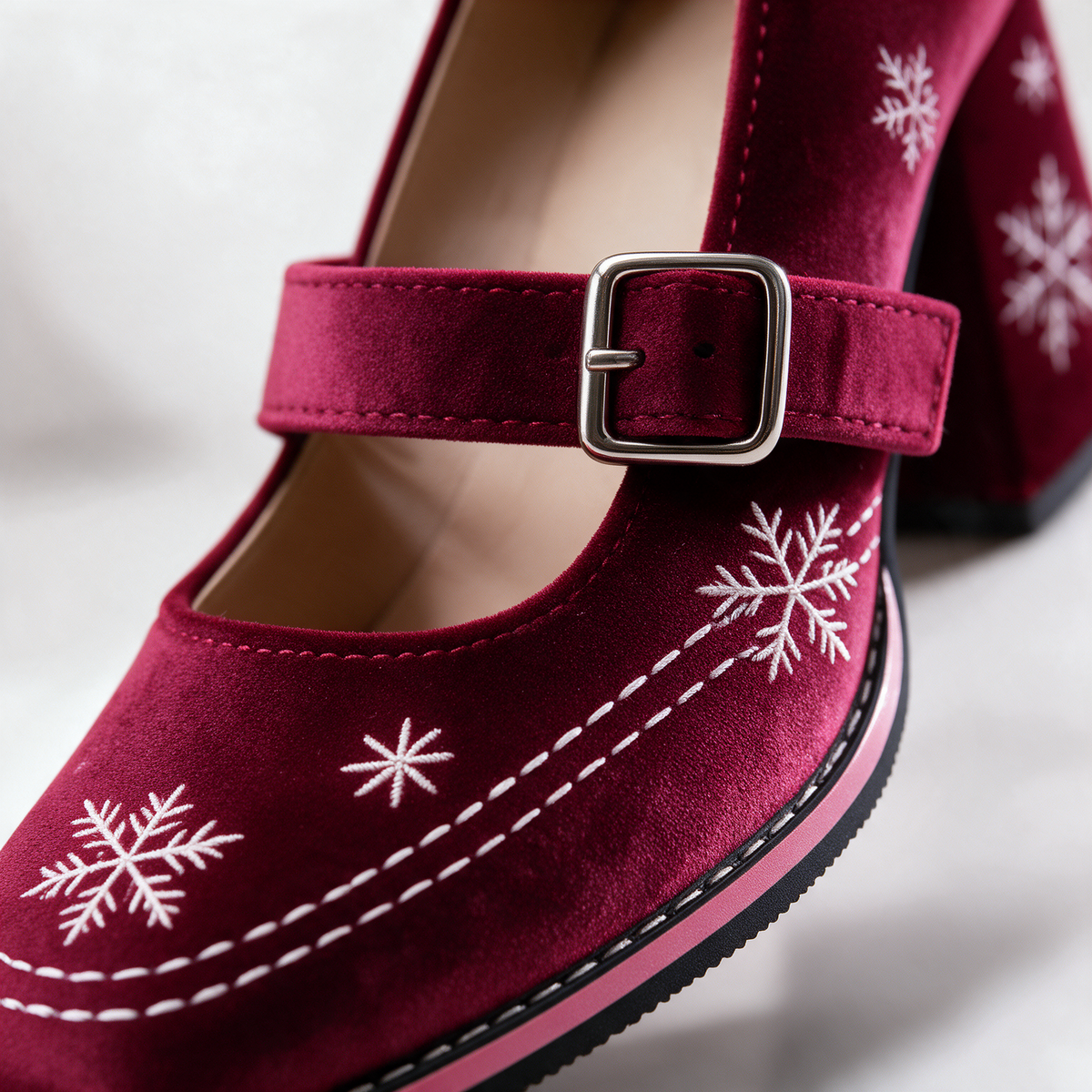 Claire Velvet Mary Janes