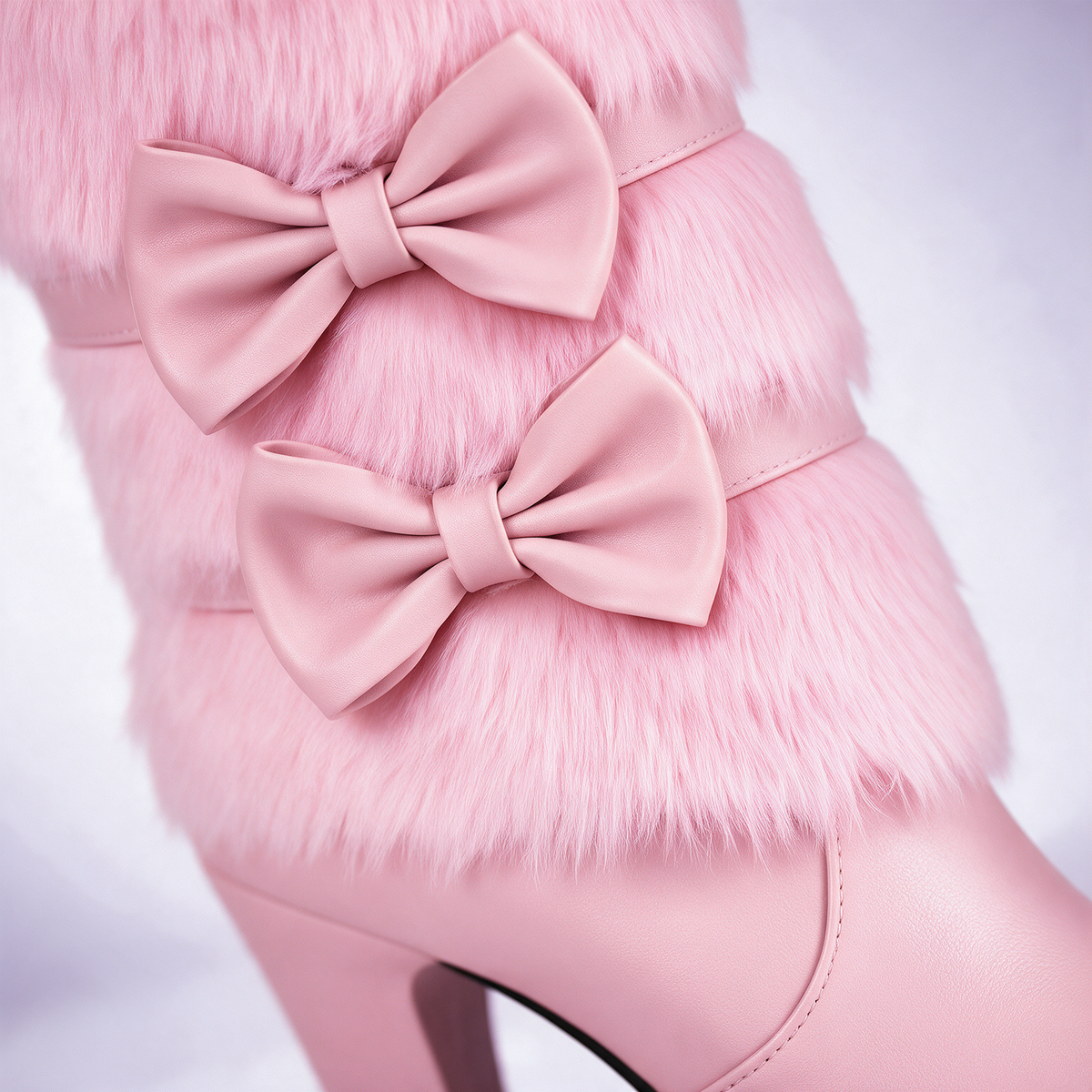 Bianca Fur Bow Boots