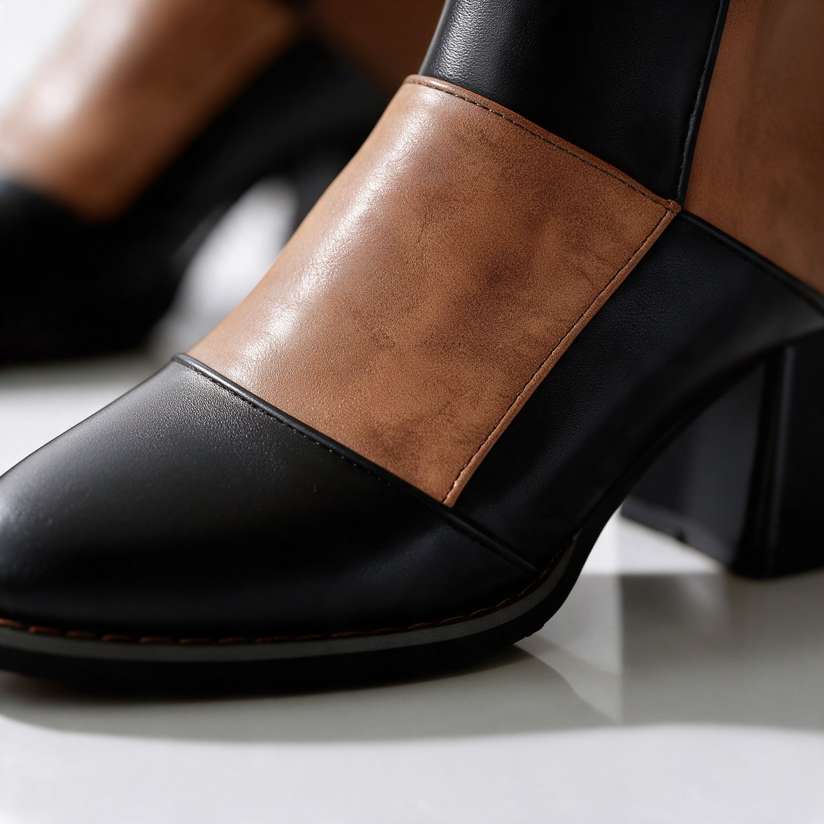Joanne Patchwork Ankle Boots