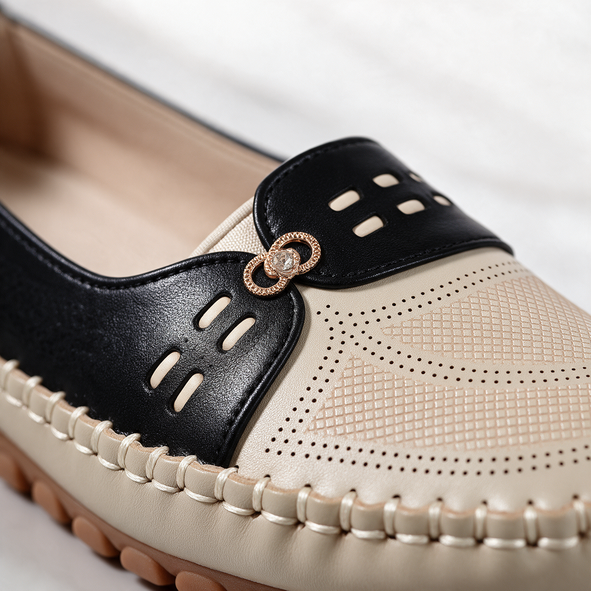 Carmella Two-Tone Slip-On Flats