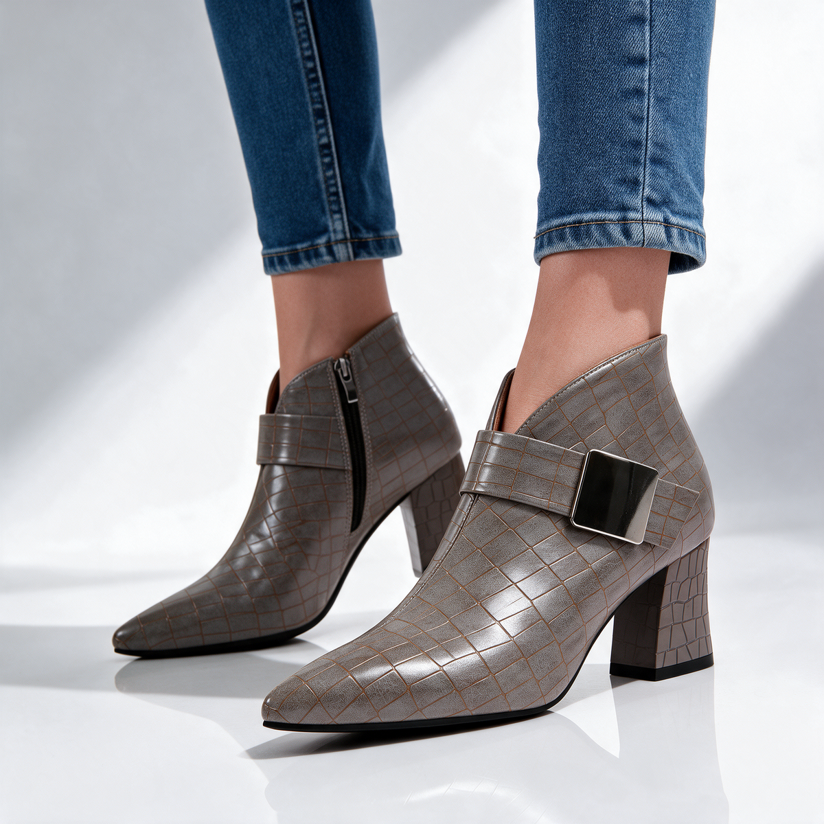 Florentia Croc Block Boots