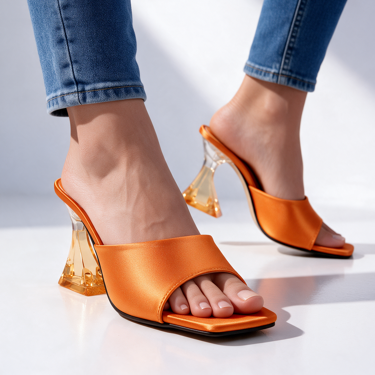 Francine Hourglass Heel Mules