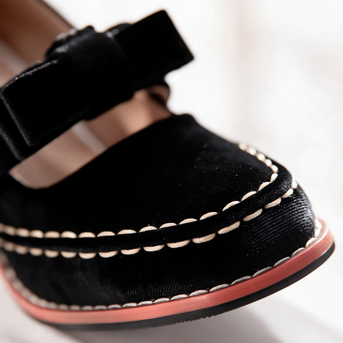 Belle Velvet Mary Jane Heels